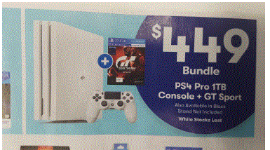 PS4 Pro 1TB Console + GT Sports $449 