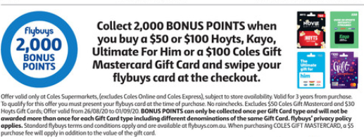 20x Flybuys points on Apple gift cards @ Coles (offer ends 11 Jul 2023) :  r/VelocityFrequentFlyer