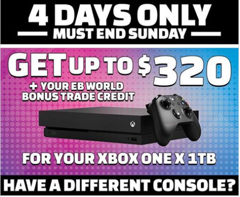 ps4 pro trade in value eb games