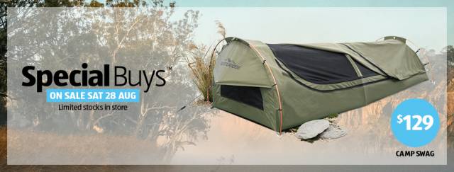 ALDI - Special Buys, Starting Sat 28th Aug [Camping & Fishing Essentials;  Men's Clothing etc.]