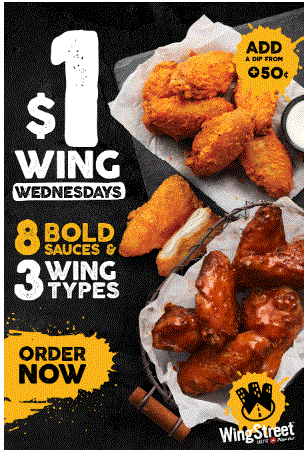 Pizza Hut - $1 Wings Wednesdays (3 Types of Wings) | TopBargains
