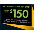 Get bonus EFTPOS Gift Cards with HP printers and inks!