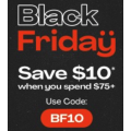 MyDeal Black Friday offer - extra $10* when you spend $75+.