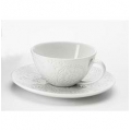 Elegant White Ceramic Teaware, Teacup and Saucer $13.55 (was $16.95)