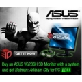 Bonus Batman: Arkham City on 23&quot; ASUS VG236H 3D LED Monitor with NVidia 3D Glasses $395