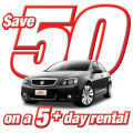 Save $50 on a minimum 5-day Avis car rental!