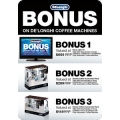 Receive bonus items with DéLonghi coffee machines!