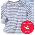 Kmart Kids Clothing Catalogue - Tiny Little Wonders baby girls and boys long sleeve stripe tops $4