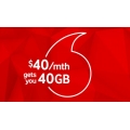 Vodafone - Unlimited Calls &amp; Text 40GB SIM Only Data Plan (Incld. 25GB Bonus Data) for $40/Month [12 Months Only]