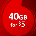 Vodafone - Click Frenzy: $30 40GB Prepaid Plus Starter Pack $5