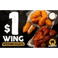 Pizza Hut - $1 Wings Wednesday (All States)