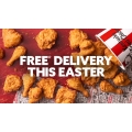 KFC - Easter Weekend Offer: Free Delivery via Menu Log - No Minimum Spend [Friday 2 April - Monday 5 April 2021]