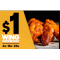 Pizza Hut  - $1 Wings Wednesday - Today Only