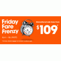 Jetstar Friday Fare Frenzy - International Fares from $109 (4 Hours only)