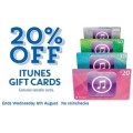 Target and Big W - 20% off iTunes gift cards