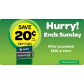 Save 20cents/liter OFF Fuel @ Woolworths