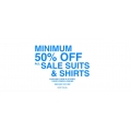 Minimum 50% Off All Sale Suits &amp; Shirts @ Jack London