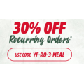 Youfoodz - 30% Off your Recurring Orders (code)! Min. Spend $89.95