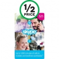 Woolworths - 50% Off Skype $25 Gift Card, Now $12.5 [Starts Wed 9/9]