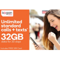 Kogan - $1.90 for 30 Day Mobile Prepaid Offer with SIM Card, 32GB Data and Unlimited Talks &amp; Texts (code)! Was $49.90 @ Groupon 