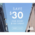 JAG Spend &amp; Save - $30 off When you spend over $100