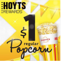  Hoyts Australia - Regular popcorn for only $1! Ends Wed, 25 March