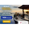 Webjet - Bonus $50 Webjet Voucher on any Virgin Australia Flight Booking when you pay with Visa Checkout