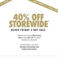 Nike Factory Outlet - BLACK FRIDAY Sale: 40% Off Storewide [Thurs, 22nd Nov - Sun, 25th Nov, 2018]