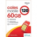 Coles Mobile $120 60GB Prepaid SIM, now $99 @ Coles