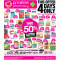 Priceline - 1/2 Price Pink Dot/Boxing Day 2016 including 4 DAY 50% Off Vitamin &amp; Super Food Sale (25th to 28th Dec)