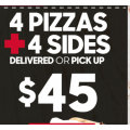 Pizza Hut - Latest Offer e.g. 4 Pizzas + 4 Sides $45 Pick-Up / Delivery &amp; More (code)