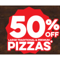 Dominos - 50% Off Large Traditional &amp; Premium Pizzas (code)! Brooklyn Park, Woodville Park &amp; Hindmarsh S.A