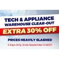 Catch - Take a Further 30% Off Tech &amp; Appliance Warehouse Clear-Out - Bargains from $2.1 [3 Days Only]