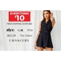 Catch - Australian Fashion Sale: All Items for $10 (Up to 93% Off over 200 Sale Styles) 