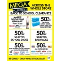 BIG W 50% off Mega Clearance: 50% off Selected Laptops, Printers, Computer Accessories, Backpacks, Stationery, Shoes,  Quilt