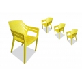 Amart - LAON Set of 4 Yellow Outdoor Dining Chairs $199 + Delivery (Was $349)