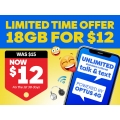 Catch Connect - Unlimited Talk &amp; Text Optus Powered 18GB 30 Day Mobile Plan $12 (Was $15)