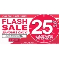 Millers Online Exclusive Flash Sale, valid for 25 hours only! 25% off Storewide Sale!