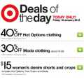 Target - Deals of the Day! Today, 18/1/2013 only!