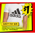  Catch of the Day - Dynamite $1 Deals: Adidas Men&#039;s Sports Essentials Logo Tee $1 (was $35) + Lots More [Expired]