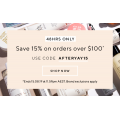  Adore Beauty - AFTERYAY Sale: 15% Off Orders - Minimum Spend $100 (code)