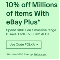 eBay - 10% Off Orders of $100+ (code)! Max. Discount $500 [Plus Members Only]