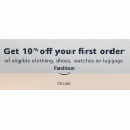 Amazon A.U - 10% Off First Orders of Eligible Clothing, Shoes, Watches or Luggage (code)