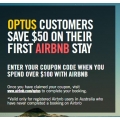 Optus - $50 Off First AIRBNB Stay (new Airbnb customers only)