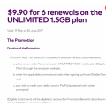$15 Off Your First 6 Renewals for UNLIMITED 1.5GB plan $9.90 (Reg. $24.90)  @ Amaysim