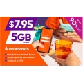 $6.76 for 4 x Renewals of Amaysim Unlimited 5GB Mobile Plan with 28-Day Expiration! Was $80 (code) @ Groupon
