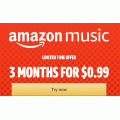 Amazon A.U - 3 Months Amazon Music for $0.99 (Usually $11.99)! New Subscribers Only