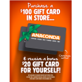 Anaconda - Purchase a $100 Gift Card &amp; Receive a $20 Bonus Gift Card (In-Store Only)