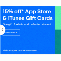 eBay - 15% Off App Store &amp; iTunes Gift Cards