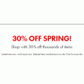 ASOS - Spring Sale: Extra 30% Off 1000&#039;s of Items: Men&#039;s Tees $10.8; Men&#039;s Shirts $7.5; Women&#039;s Dresses